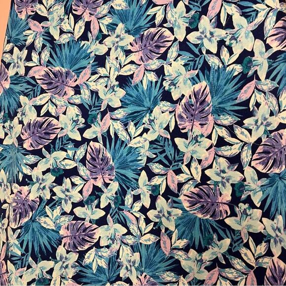 J Jill Blue Purple Floral Spring Summer Romantic Coquette Skirt Size Medium - Picture 3 of 4